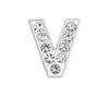 20 sztuk / partia 8mm Full Rhinestones Bling Slide Letter DIY Charms Fit dla 8mm Skórzany Bransoletka Nadgarstek Paski telefoniczne SL0013