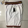 Stitched Basketball tow Pocket Shorts Top Quality Retro With Pockets Baskeball Short Man S M L XL XXL