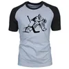 T-shirts Målvakt Ishockey Player Mode Men Tee Sommar T-shirt Bomull Mens Raglan Short Sleeve O Neckwear T Tops