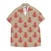 Summer Designer Shirts Men Casual Shirts Trendy Loose Classic Letter Strawberry Pineapple Printed Tops Tees T-Shirts 8 Styles Stre214d