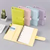 A6 Notebook Notepads Binder 6 Rings SPORAL Business Office Planner Agenda Benders Macaron Color PU Cover ((Binder Mobiles)) SN4505