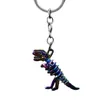 Keychains Alloy Colorful Skull Keychain Dinosaur Key Chain Car Halloween Horror Ring Pendant Gift Boyfriend K4819KeyChains Emel22