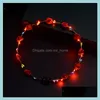 22 Styles Flashing Led Hairbands Strings Glow Flower Crown Headbands Light Party Rave Floral Accessories Garland Luminous Hair Wreath Drop D