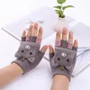 Hair Accessories Kids Glove Cute Warm Gloves Knitting Thick Winter Soft Mittens Children Kid Full Finger 2-5 YearsHair