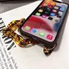 액세서리 디자이너 iPhone 케이스 초콜릿 거북이 쉘 운반 체인 14Pro Max / 12 13 11 휴대 전화 케이스 전체 패키지 xsmax 남성 및