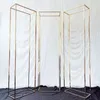 Luxury Outdoor Lawn Wedding Decoration Backdrops Flower Arch Plinth Table Cake Stand Birthday Party Balloon Stand Engagement Welcome Banner Display Rack