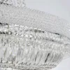 Elmas kristal avize lüks süspansiyon LED lambalar Dekor villa merdiveni oturma odası lobi kolye lambaları için krom/altın ışıkları şasi