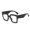 Occhiali da sole Retro Uomo Nero Occhiali con lenti trasparenti Montatura Occhiali da vista quadrati oversize Occhiali da vista Miopia Vintage Leopard Eyewear DonnaOcchiali da sole