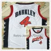 Xflsp # 6 Penny Hadaway # 4 Charles Barkley # 15 Hakeem Olajuwon Team USA Vintage Throwback Basketballtröjor, 100% Broderi Stygn