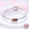 Ciondolo in argento sterling 925 fai da te elefante angelo gioielli regalo perline perline adatti braccialetti con ciondoli accessori gioielli fai da te