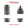 10''L 1.57''OD 1/2-28 titanium Modular Solvent Trap 1.375x24TPI Male to Female Screw nuts Kit 1.375-24TPI 5/8x24