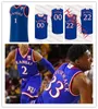 Xflsp College Custom KU Kansas Jayhawks Stitched College Basketball Jersey Jalen Coleman-Lands Zach Clemence KJ Jr. Dajuan Harris Bobby