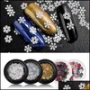 Dekoracje gwoździe sztuki salon zdrowie piękno na041 5 stylów zimowe świąteczne płatki śniegu cekiny złota metalowy brokat manicure snow kwiat de de