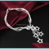 Charm Bracelets Jewelry Top Grade Sier Special Offer Fashion Star Chain Cuff Bracelet For Women Girl Men Wholesale Ship Drop Delivery 2021 G