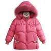 Новая зимняя детская одежда с хлопчатобумажной одеждой средняя и длинная хлопчатобумажная стеганая куртка для детской внутренней шлюзовой куртки J220718
