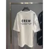 Ontwerper T-shirts Balencgs Men Sweaters Toren Paris Men T-shirts Crew Crew Short Sleeve T-shirt Gedrukte voor- en achterletters Male FEM QQAD B5S3