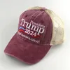 Party Hats Embroidered 2024 US President Election Baseball Cap Adjustable Strapback Keep America Great Hat Trump Same Style RRE13683