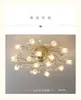 Luzes de teto romântico moderno europeias acessórios de luxuosos de flores Luxo de flores elegantes sala de jantar casa iluminação interna 15 lâmpadas G4 diâmetro66cm