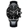 Watchsc - 43 мм красочные кварцевые кожаные часы из нержавеющей стали часы puhuo005