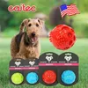 Caitec Dog Toys Squeaking Bouncing Ball Hållbar flytande fjädrande husdjur Squeaky Bite Resistant för små till stora hundar 220510