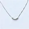 Łańcuchy proste obfity szykowny naszyjnik łańcucha obojczyka 925 srebrne koraliki dla kobiet prezent s-n271chains
