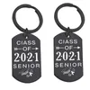 Keychains Classe de 2022 Presente de graduação Presente de aço inoxidável Tag Keychain Inspirational Jóias DIY personalizadas por atacado ENEK22