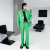 Мужские костюмы Blazers High Fashion Solid Suts для мужской свадебной одежды Классическая свободная посадка пиджаки и подростковые брюки -фиолетовые куртки