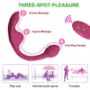 3 в 1 носимый G Spot Clitoris стимулятор пульт дистанционного управления Vibrator Vaginal Anal Orgasm Dildo Sexy Toy для женщин красоты