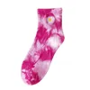 Sokken kousen paar unisex tie-dye bemanning volwassenen madeliefje borduurwerk geribbeld middenkalf kleurrijke bedrukte paren die een maten opslaan