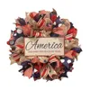 Decorative Flowers & Wreaths Independence Day Decoration Wreath 4th Of July Memorial Decor For Home Front Door Wall Outside Q7j4Decorative D