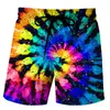 Shorts pour hommes Fashion Beach Trippy Vertigo Coloré 3D Print Hommes Casual Board Maillots de bain Pantalons Vêtements de sport pour hommes ShortPantsMen's