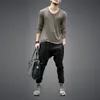 Men's Pants Casual Men Harem Autumn Spring Loose Trousers Cotton Blend Long Drawstring Sashes Male Pant 220826