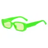 Zonnebrillen vintage vierkante y2k zonnebril kleine rechthoek gekleurde bril tinten voor vrouwen matte macaron kleuren