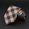 Przyjazd męski krawat klasyczny Stripe Flower Floral 8cm Jacquard krawat Akcesoria codzienne przyjęcie weselne Cravat Cravat