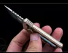 Canivete EDC pequeno de alta qualidade D2 lâmina acetinada cabo de latão mini facas utilitários ao ar livre K1605