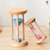 Mode 3 Minuten Holzrahmen Sanduhr Geschenke Sand Glas Sanduhr Zeitzähler Countdown Home Küche Timer Uhr Dekoration Geschenk