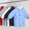 2021 Autumn Winter Children garoto Jaqueta longa encapuzada algodão-algodão quente Parka de 3 a 10 anos de bebês jaquetas de roupas de bebê J220718