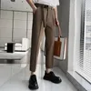 Herenpakken blazers Koreaanse stijl rechte herenpak broek eenvoudig losse lange lente trendy zomer koffiebroek 28-36Men's