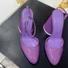 Sandálias Designer Mulheres Chunky High Saltos Vestido Sapatos Mulheres Ankle Strap Party Bombas De Seda Preto Rosa Salto Verão Sapato