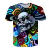 T-shirty męskie spersonalizowane czaszki Tiger Top Męskie i Women's Wear 3D T-shirt z krótkim rękawem na wiosenne lato