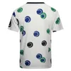 Zomerheren mode t shirt casual polo shirt ijs zijden zijden korte mouw geometrische patroon print klassieke ontwerper jeugd trend top