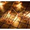 Strängar 4/6/10m 80ed Iron Diamond LED String Lights Battery Garland Fairy Lamp Party Room Christmas Wedding Year Lantern Decorationled