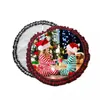 تسامي عيد الميلاد شجرة التنورة الديكور 48 بوصة أسود أشجار Blaid Blaid Decorations Buffalo Plaid Brlap Cover Festival BBA13504