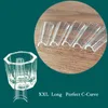 XL Nail Tips 1000 240pcs Natural Clear French Coffin Fake S Half Cover Akryl S CAPSULE C CURVE FALSE 220716