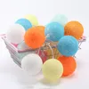 LED Cotton Ball Light String Candy Color Cottons Balls Lights Strings Christmas Party Decor Lamp Festival Lampade da esterno String BH7259 TYJ