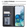 Läder Flip Fodral för Samsung Galaxy S21 / S20 Ultra S10 / S9 Plus S10E S21 / S20 Fe Not 20 Ultra 10 Pro Wallet Phone Case Cover