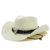 قبعة رعاة البقر الصيفية للرجال للنساء أزياء موسيقى الجاز قبعة صلبة لون أشعة الشمس حماية