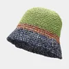 Cuciture giapponesi fatte a mano Gancio Fiore Cappello da pescatore Donna Coreano Estate Hollow Protezione solare Cappellino di paglia Cupola casual Cappelli secchio G220418