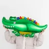 Party Decoration 1Set Giant Green Crocodile Foil Balloons Jungle Toys Children Birthday Decorations 32Inch Number Sequin Latex Globosparty