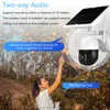 Kameras Solar -Überwachung Kamera Outdoor 3MP Wireless WiFi Home PTZ wiederaufladbare Batterieantrieb Cameraip IP ROGE22 LINE22